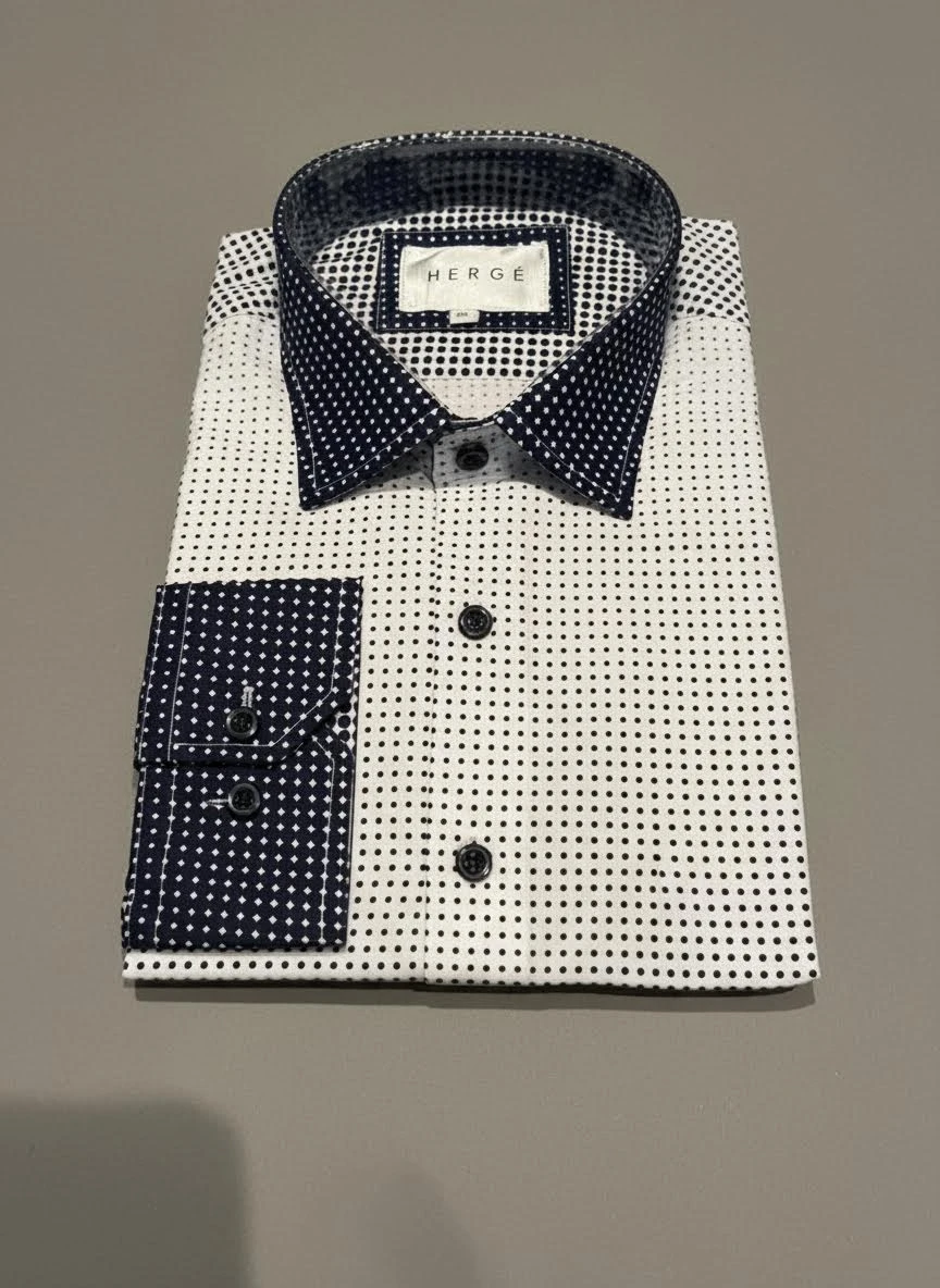 White and navy blue French style