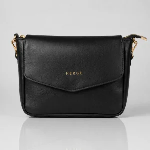 Black Soft Leather Crossbody Handbag